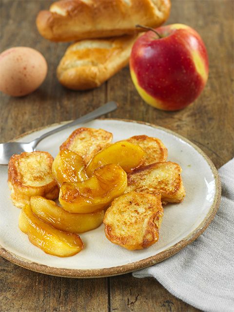 Pains au lait perdus et pommes caramélisées - Recette à Prix Engagés Septembre 2024